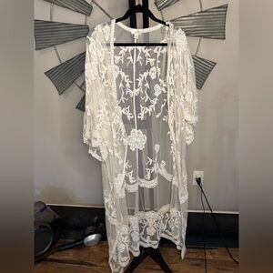 Long lace kimono